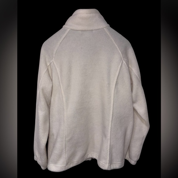 Columbia Cream Full-Zip Fleece Jacket Women’s size 1X Soft Lightweight Outdoor - Picture 2 of 8